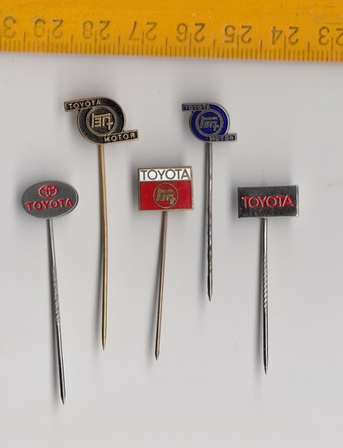 Vintage enamel toyota pin - enamel,